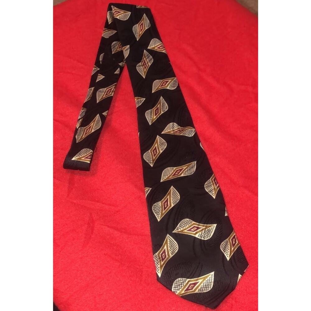 Hugo‎ Boss 100% Silk Abstract Print Designer men's Tie - Picture 2 of 3
